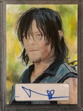 2017 Leaf Pop Century NORMAN REEDUS AUTO 1/1 Sketch Card Walking Dead 1 of 1