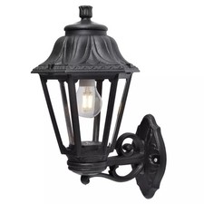 Black Outdoor Traditional Up or Down Lantern Wall Light | Coastal IP55