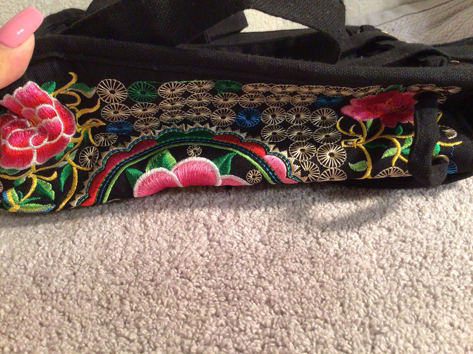 Small Flower Embroidered Backpack- Belize - image 9