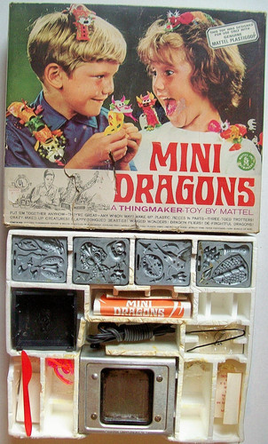 1967 "Mini Dragons" Thingmaker Set by Mattel-Mostly Complete Incl Working Heater