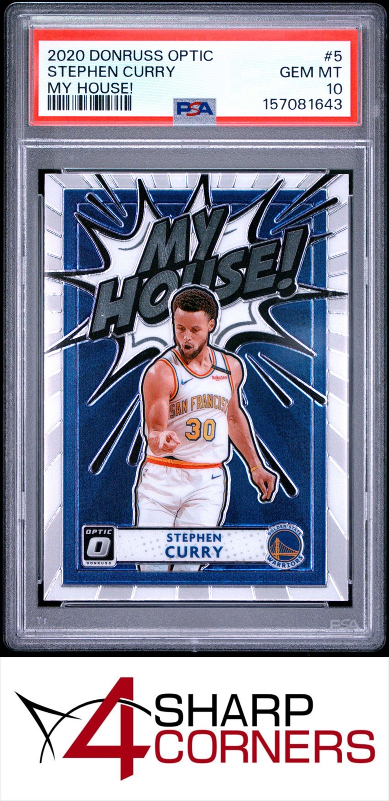 2020 PANINI DONRUSS OPTIC MY HOUSE! #5 STEPHEN CURRY PSA 10 view 1