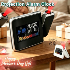 LED Projection Alarm Clock Weather Station Humidity Monitor  Mother's Day Gift