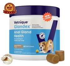 Glandex Soft Chew Treats for Dogs with Pumpkin, Probiotics  Digestive Enzymes