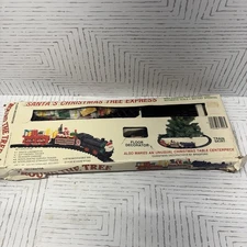 Vintage Bradford Santa's Christmas Tree Express Train Skirt Floor Decoration