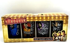 New Unused Complete Set Of 4 The Hangover Movie Drinking Pint Glasses ICUP