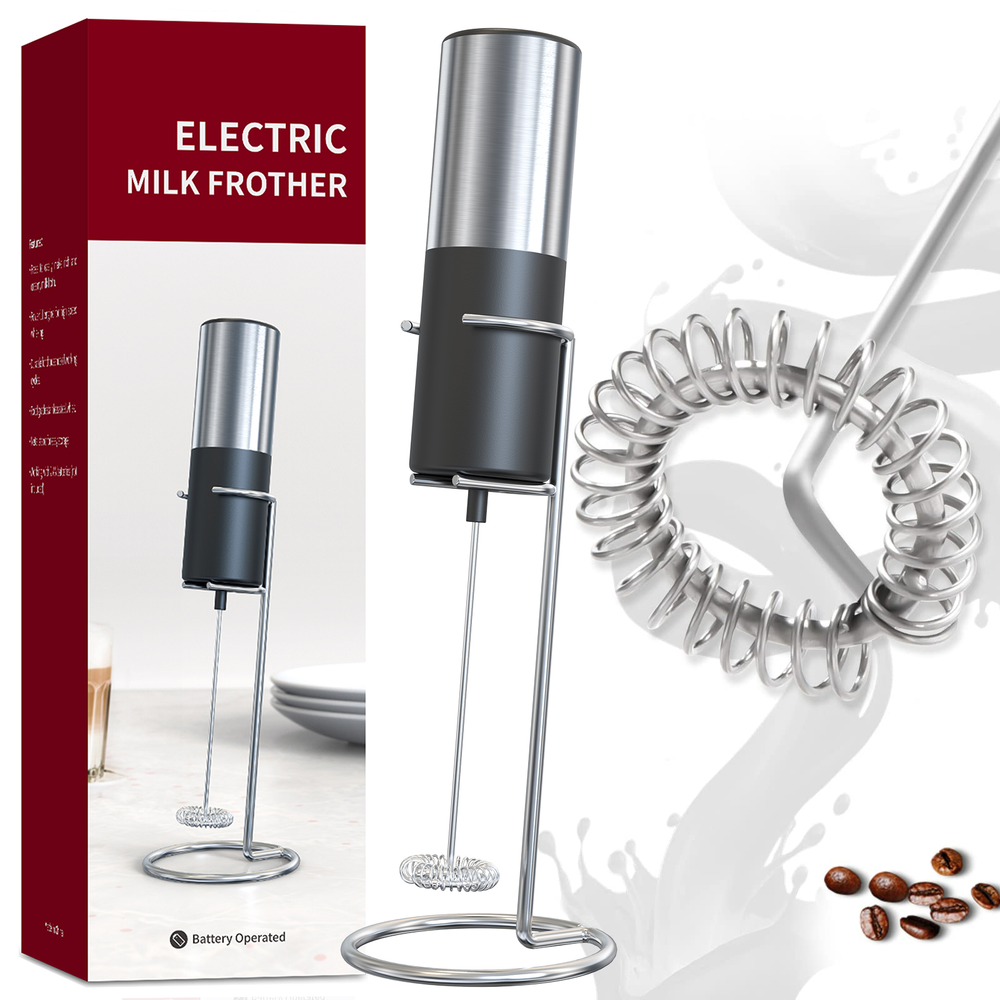Milk Frother Handheld,Electric Milk Frother for Coffee with Stand ,Coffee Frothe