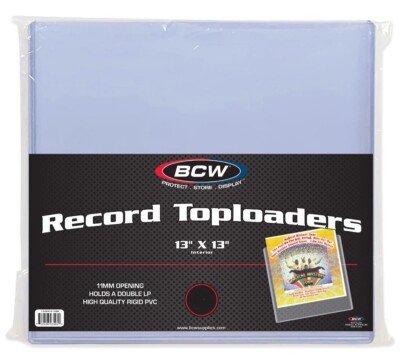 NEW (1 PC) BCW 12in (33 RPM) Record Album Toploaders- 11mm- Holder
