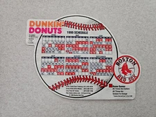 MS20 Boston Red Sox 1999 MLB Baseball Magnet Schedule - Dunkin' Donuts