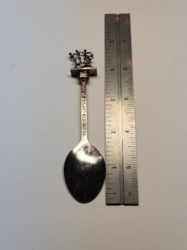 Vintage Souvenir Silver Plated Spoon Collectible Bagpipes Scotland - Picture 3 of 3
