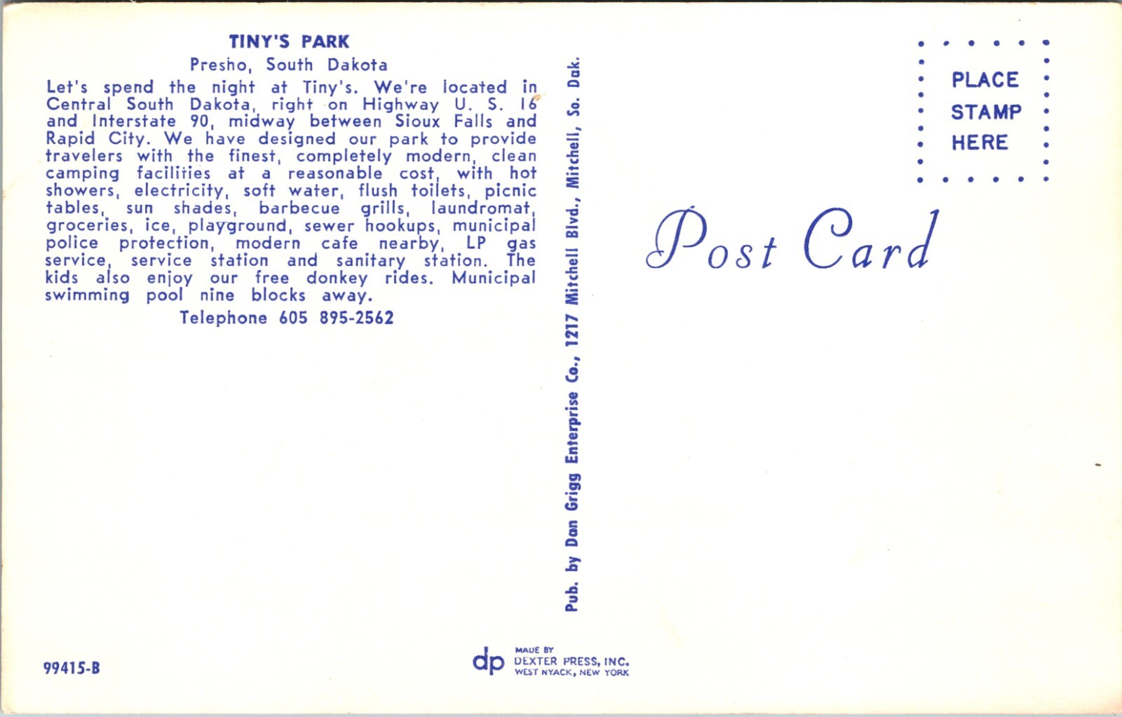 Presho SD Tiny's Park Gas Station Mobil Sign Pumps VTG Red Truck Chrome Postcard eBay