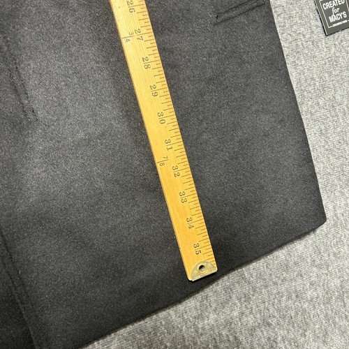 London Fog Coat Mens 40R Black Clark Classic Fit Overcoat Long Button Wool Blend - Picture 8 of 11