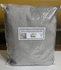 Restoration Hardware Belgian Slope Arm Swivel Glider SLIPCOVER Belg Linen Dove