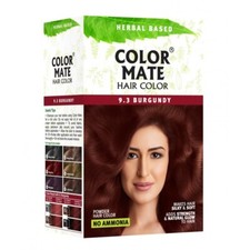 Color Mate Herbal Based Hair Color Burgundy 9.3 10 Sachets No Ammonia-150gm