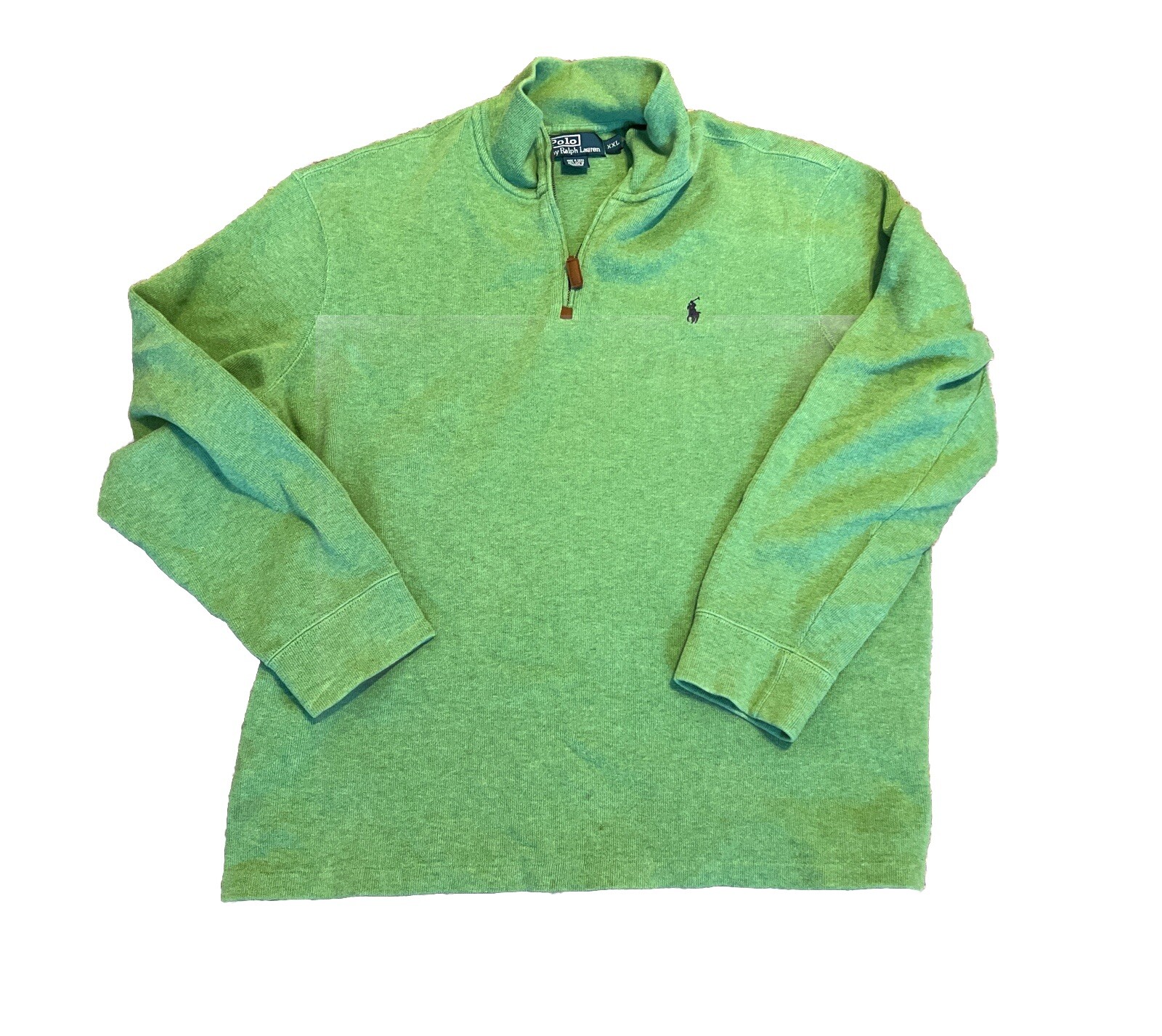 Ralph Lauren Polo Maglione Uomo XX Grande Verde Pony Zip Felpa Adulto