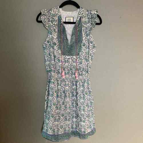 Alicia Bell Lola Kleid ärmellos Baumwolle Seide Boho Indien Größe Large - Bild 2 von 12