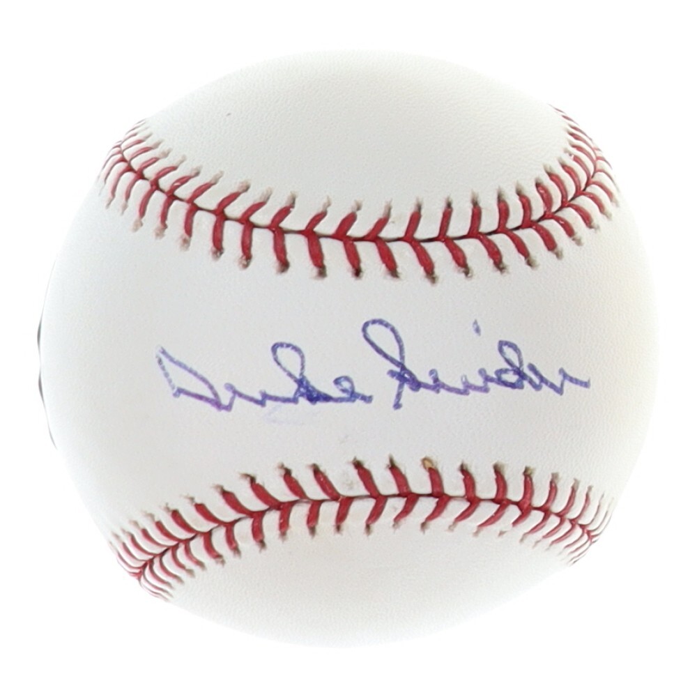 Duke Snider Autographed Signed Baseball (Beckett) 1955 Brooklyn Dodgers World Series Champ 