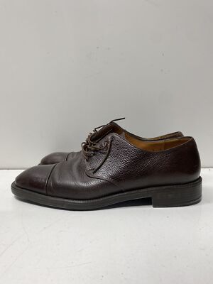 Salvatore Ferragamo Brown Pebble Calf Shoes Men Sz 9 | eBay