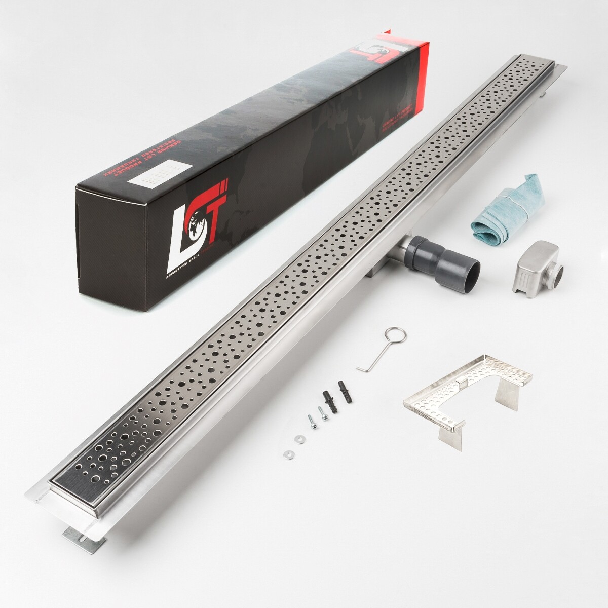 Shower Channel Drops 500x70mm Drain Shower Grate with Stainless Steel Siphon