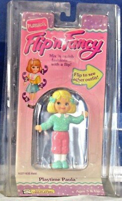 HTF New PLAYSKOOL Flip 'n Fancy PLAYTIME PAULA DOLL 1991 Vintage RARE