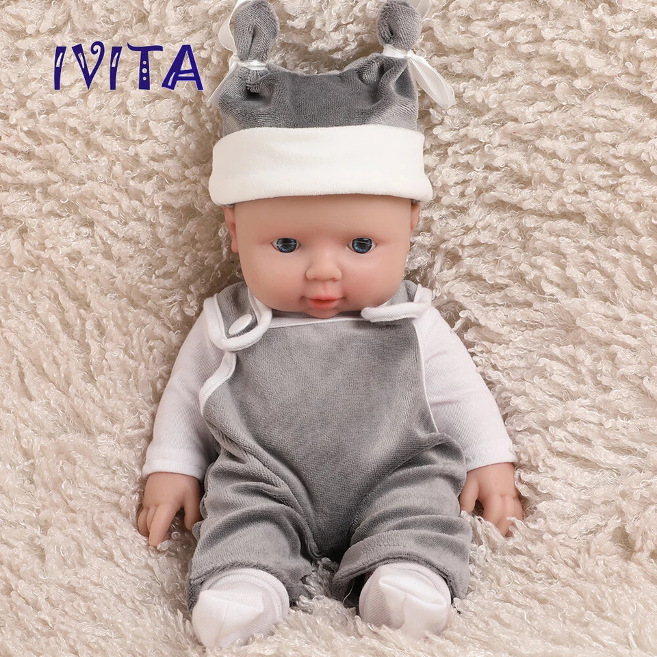 IVITA 12'' Handmade Newborn Lifelike Soft Silicone Reborn Baby Boy Dolls - Bild 2 von 4