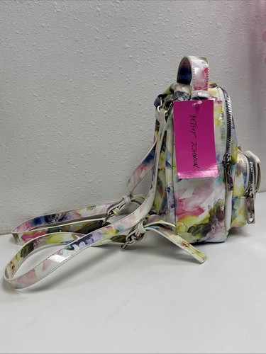 Betsey Johnson Kitsch Mini Floral Patent Backpack French Bull Dog BM20740 NWT - Picture 6 of 15