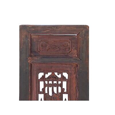 Chinese Vintage Restored Wood OxBlood Red Brown Wall Hanging Art ws2833S Chinese Vintage Restored Wood OxBlood Red Brown Wall Hanging Art ws2833S