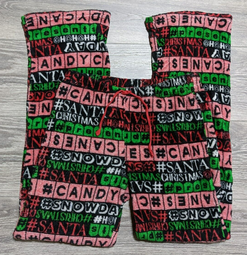 Just Love Pajama Pants Adult X-Small Christmas Santa Holiday Fleece Womens - Bild 1 von 6