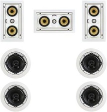 SpeakerCraft AIM LCR3 Five Pivoting Home Cinema Speaker w/5.25R 7.0 surround bu