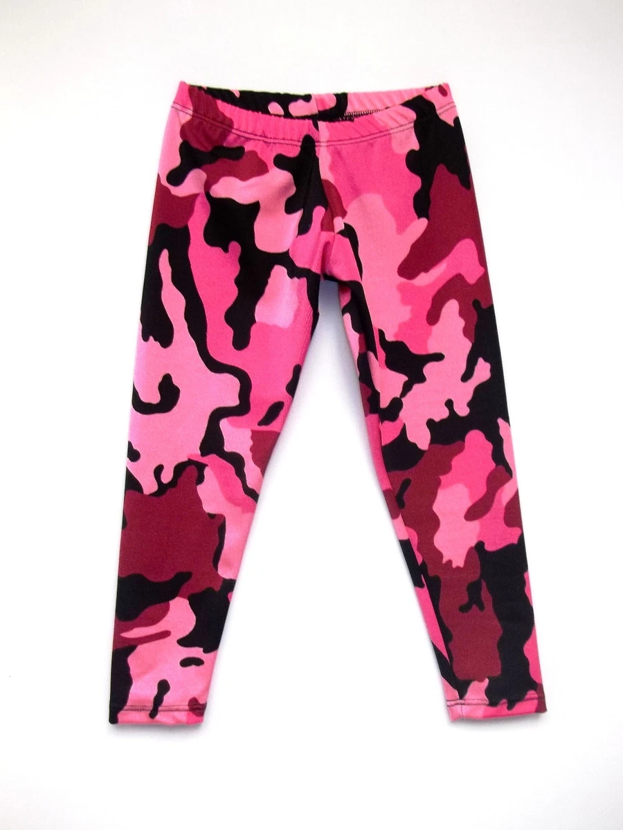 CHILD TODDLER CAMOUFLAGE LEGGINGS 4 PRINTS Gym Dance Costume Kids
