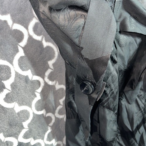 Shin Choi Jacket Womens Size 2 Black With Lace 3/4 Sleeve Front Button And Tie - Picture 5 of 10