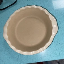 Pampered Chef Pie Plate Pan 9 Inch Fluted Deep Dish New Traditions Stoneware