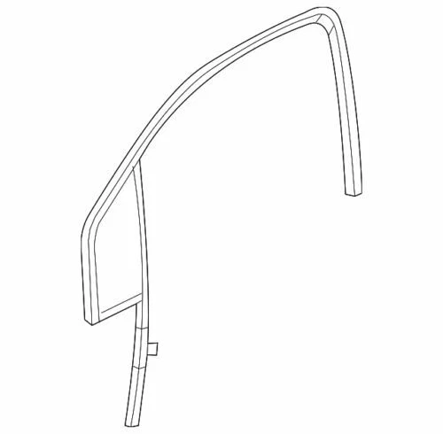 Restripa climática de vidrio fijo cromada genuina GM 2015-2020 Chevrolet Trax LS 95381081 Foto 4 de 4