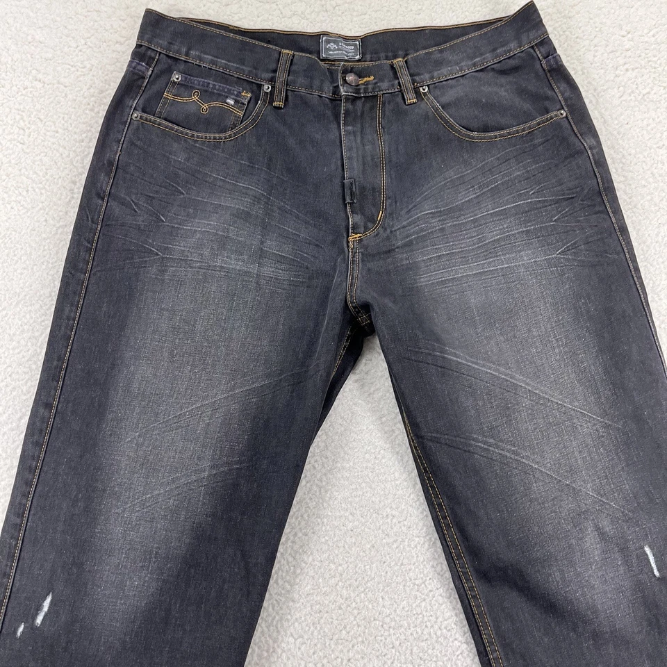 Pantalones de mezclilla Lifted Research Group para hombre 38 grises LRG adultos hombres Foto 2 de 4