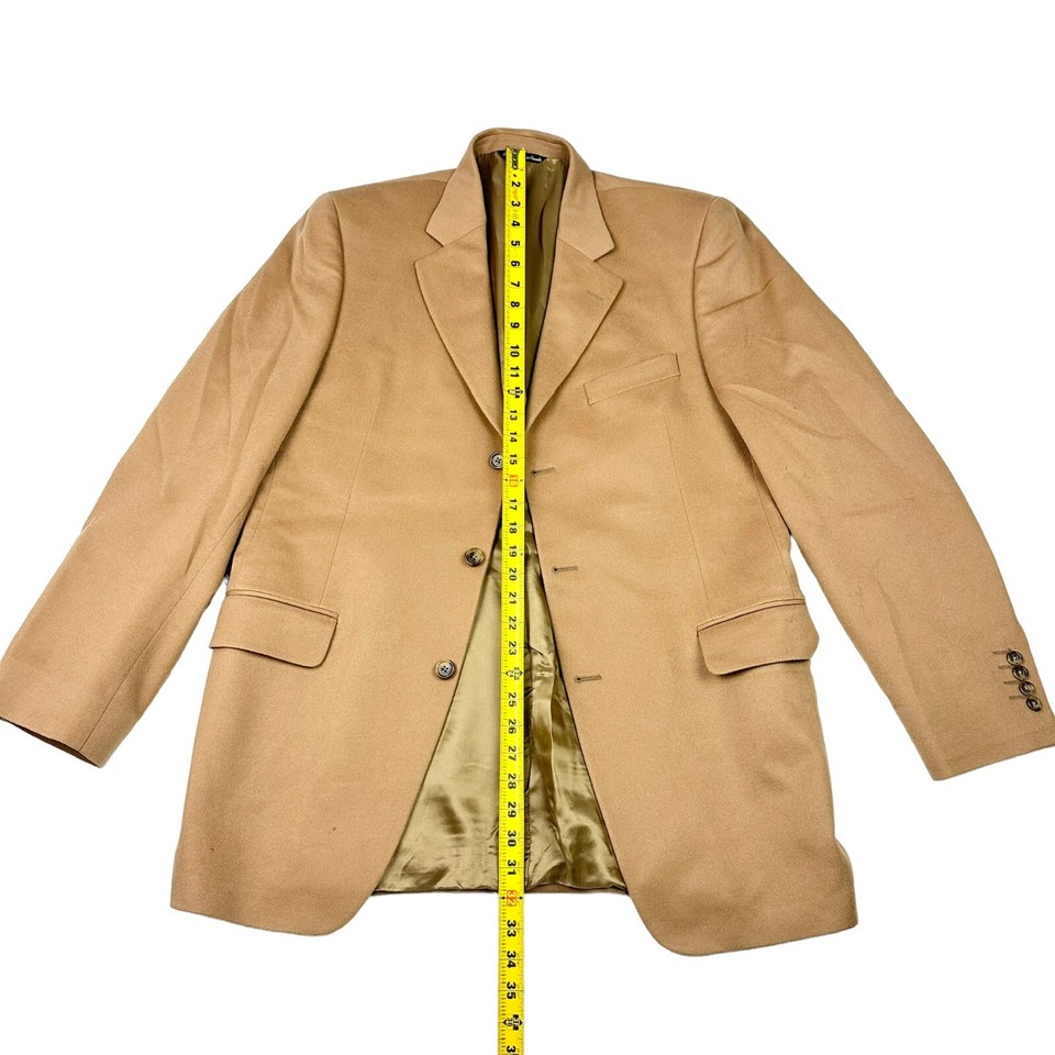 Victor Button Jack Victor x Loro Piana 100% Cashmere 3-Button Blazer/Jacket Tan ...