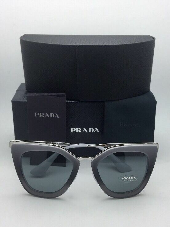 New PRADA Sunglasses SPR 53S UFV-3C2 52-21 Grey Gradient & Silver