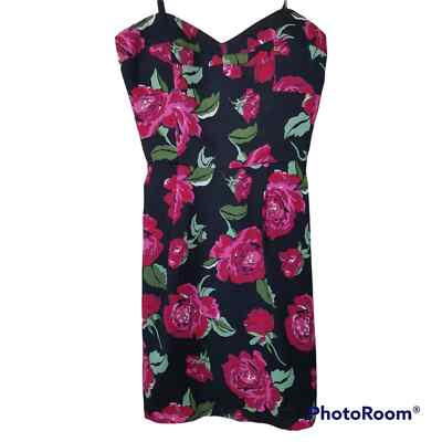 knee length dresses for ladies Strapless 3D Floral Dress  BCBGMAXAZRIA