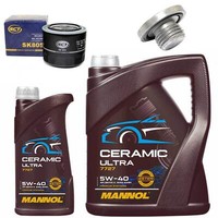 MotoröL Filter Set Mannol 5W-40 6 Liter + Schraube FüR Opel Astra G 2.0 OPC T98