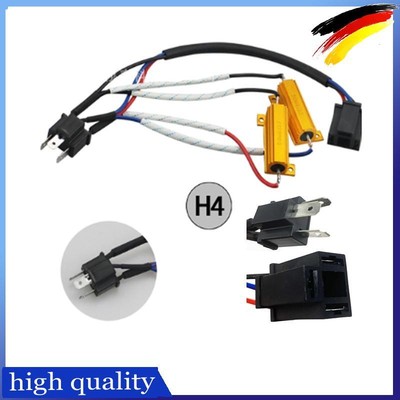 2X H4 Headlight LED Widerstandsleitung Decoder Einzelne Load Resistor 50 8RJ