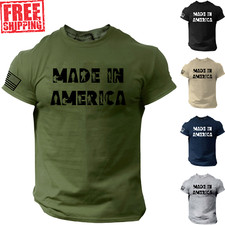 Made In America Military Veteran T Shirt, Army, Navy, Marines, Air Force, USA