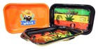 LARGE METAL TOBACCO ROLLING TRAYS - 11.25 x 7.5 ASST DESIGNS 1 3 6 12 PCS AMT002