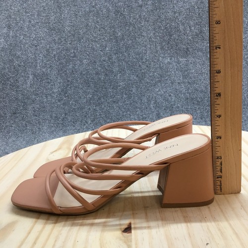 Nine West High Heels Womens 10 M Griley3-T Strappy Sandals Brown Slip On NEW - Picture 7 of 18