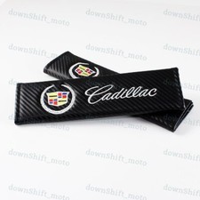 Set Of Carbon Fiber Look Seat Belt Cover Shoulder Pads For Cadillac Cts Escalade Set Of Carbon Fiber Look Seat Belt Cover Shoulder Pads For Cadillac Cts Escalade