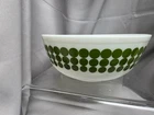 RARE Pyrex Green Polka Dot Mixing Bowl 404 4 Quart 10.5x4.5 Vintage MCM NICE