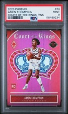 2023 PANINI PHOENIX COURT OF THE KINGS PINK #24 AMEN THOMPSON 59/99 PSA 9