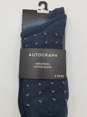 M&S AUTOGRAMM MODAL B LEND mit merzerisierter Baumwollmischung Herren 3 Paar (6-8,5)