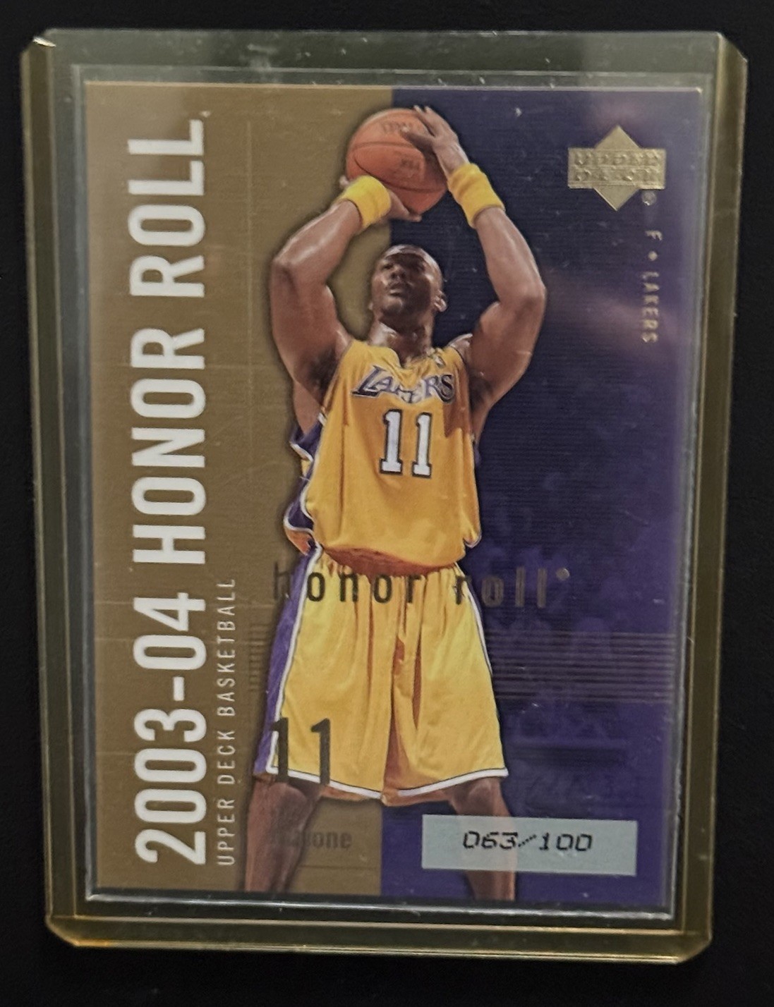 2003-04 Upper Deck Honor Roll Karl Malone Gold #63/100