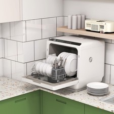 HOMCOM Worktop Dishwasher w/ 4 Place Settings 6 Programs Refurbished