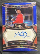 2025 Select Signatures Yoelin Cespedes #SIG-YC Blue Pulsar Prizm Red Sox