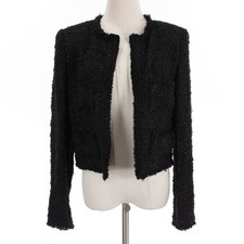 IRO NWT Safira Tweed Open Front Jacket Size 38 US 6 in Black