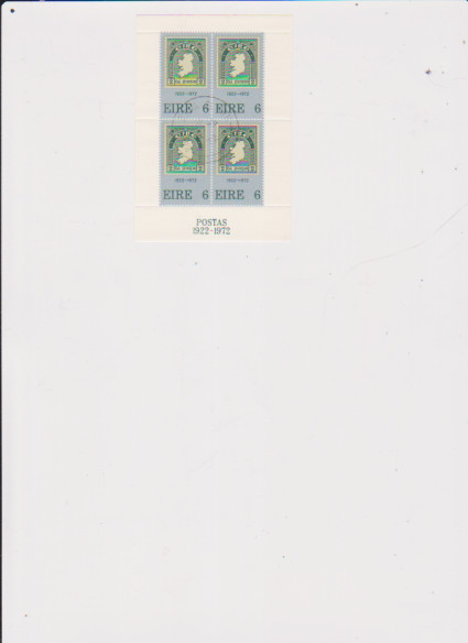 Ireland Scott # 326a 50th anniversary of the 1st Irish Postage stamp